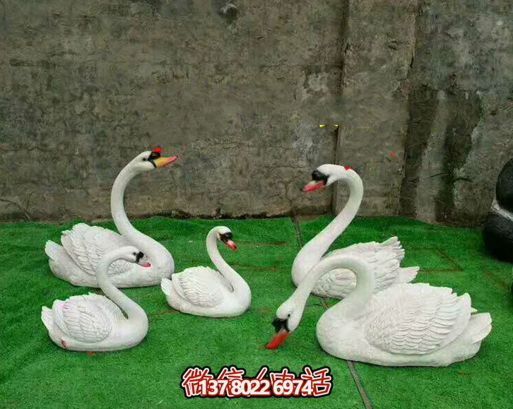 雕塑仿真天鵝，裝飾庭院、酒店、別墅等空間