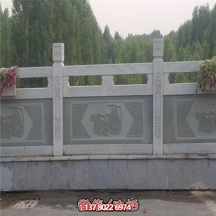 精美大理石浮雕欄桿擺件，為公園裝飾添彩