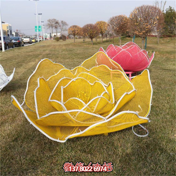 不銹鋼玫瑰花鏤空雕塑擺件，點(diǎn)綴戶外公園花園