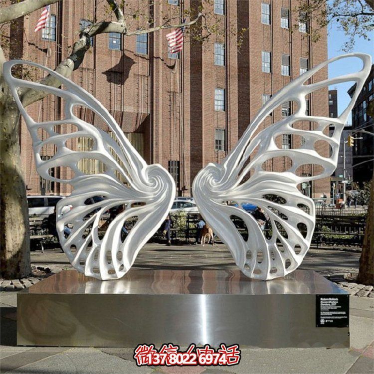 精致的不銹鋼景觀蝴蝶擺件，裝點你的別墅小區