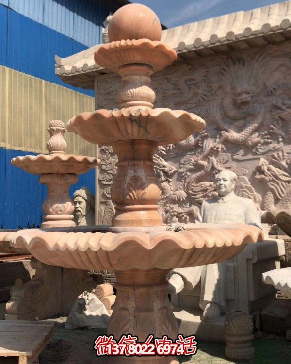 精美雕刻大理石流水?dāng)[件，完美搭配豪華別墅和小區(qū)噴泉