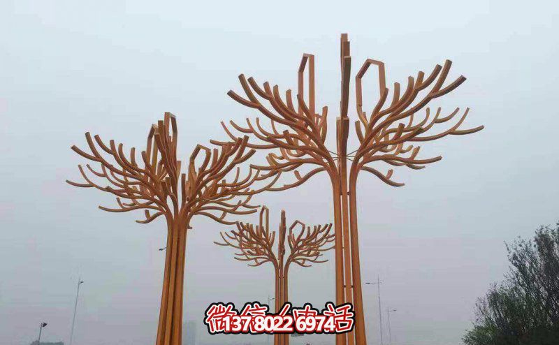 不銹鋼景觀雕塑，提升步行商業(yè)街抽象美感