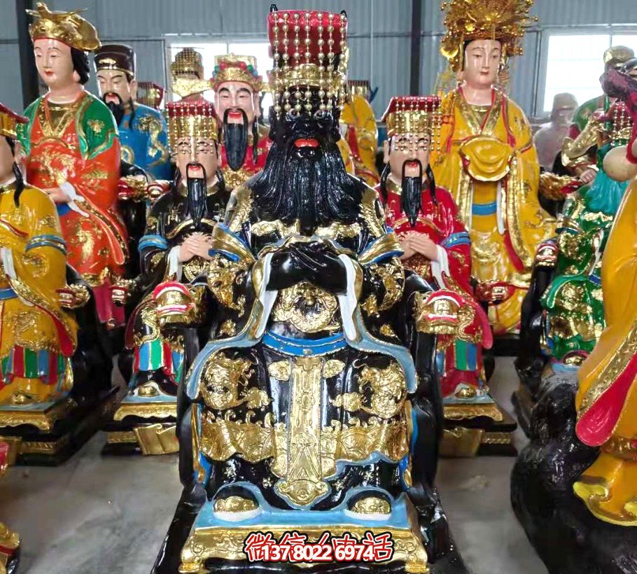 玻璃鋼彩繪龍王雕塑,傳承古老文化 玻璃鋼彩繪龍王雕塑,傳承古老文化