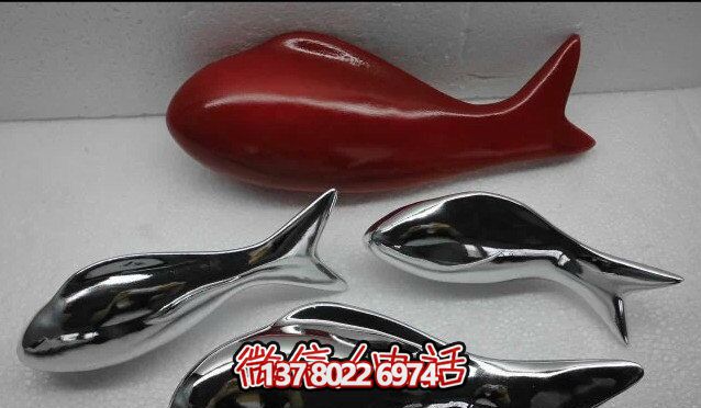 精致簡(jiǎn)約不銹鋼魚(yú)雕塑，點(diǎn)綴室內(nèi)裝飾