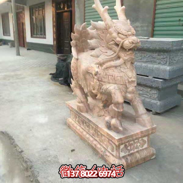 高端定制大理石石雕獅子雕塑，裝點(diǎn)大型庭院、別墅、門(mén)口，招財(cái)又安全