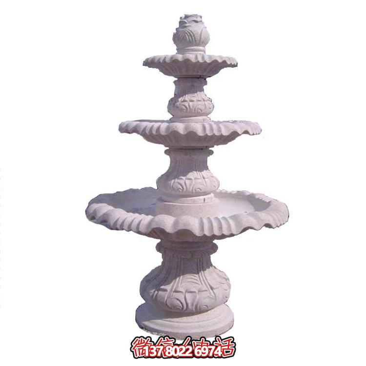 藝術(shù)精美的大理石石雕戶(hù)外別墅噴泉雕塑