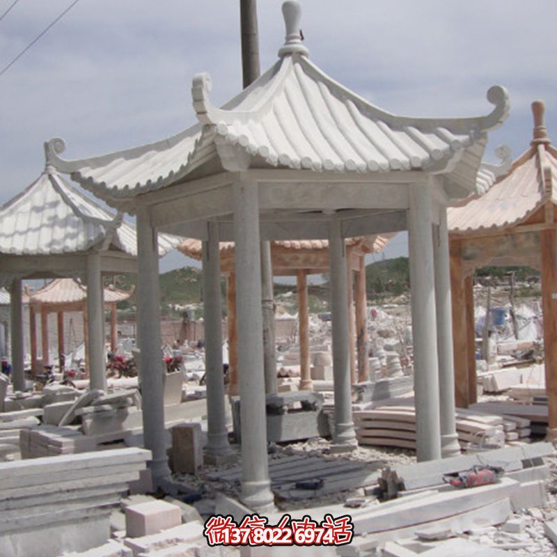 休閑小型大理石涼亭，為別墅園林增添溫馨氣息