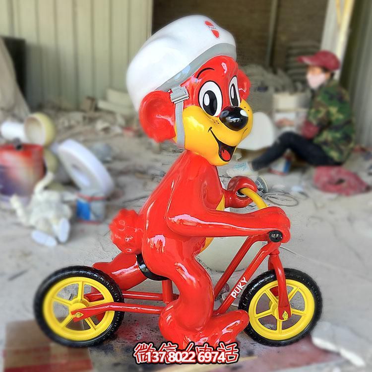 玻璃鋼卡通老鼠雕塑擺件，專為幼兒園設計