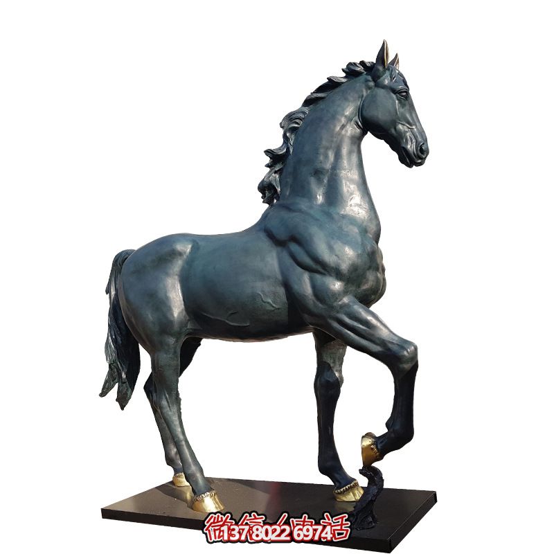 玻璃鋼馬雕塑，大型仿真動物裝置，裝飾景區(qū)、廣場