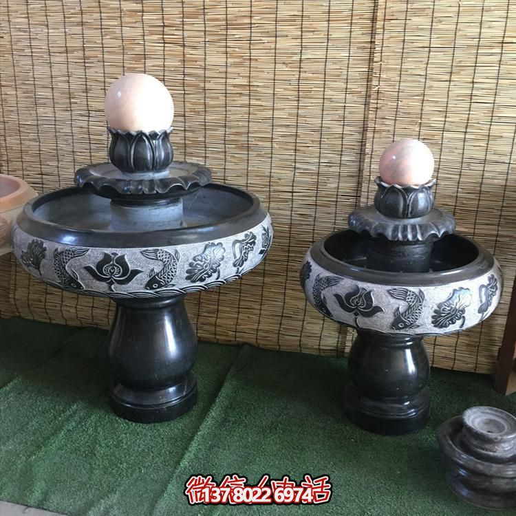 小型黑色大理石風水招財擺件，室內辦公家用