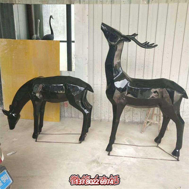 幾何風(fēng)格戶外街道景觀裝飾品鹿雕塑 幾何風(fēng)格戶外街道景觀裝飾品鹿雕塑