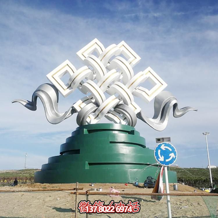 大型不銹鋼標(biāo)志性建筑景觀雕塑城市園林小品擺件