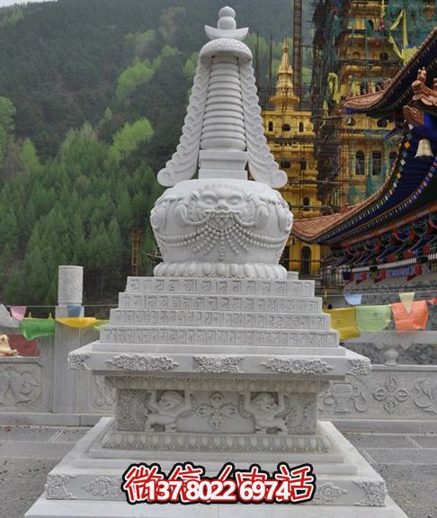 寺廟佛塔漢白玉石雕舍利塔 寺廟佛塔漢白玉石雕舍利塔