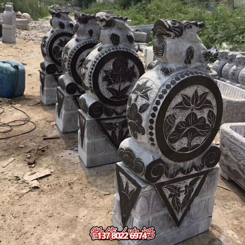 大理石仿青古代無雕刻門墩擺件 大理石仿青古代無雕刻門墩擺件