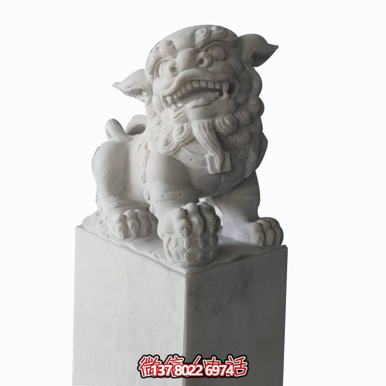 庭院門(mén)口石材鎮(zhèn)宅招財(cái)獅子雕塑