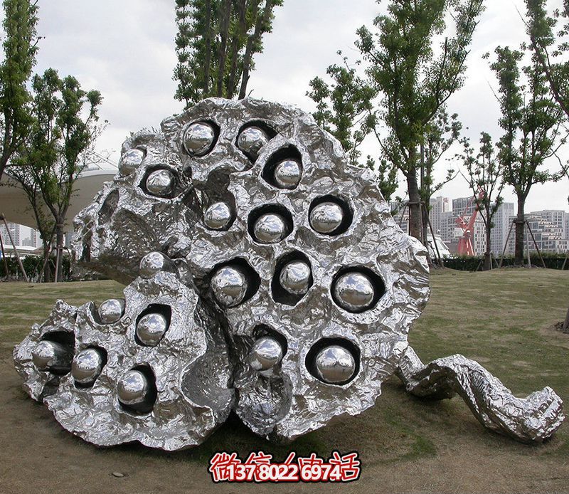 廣場(chǎng)不銹鋼鏡面抽象創(chuàng)意蓮蓬雕塑