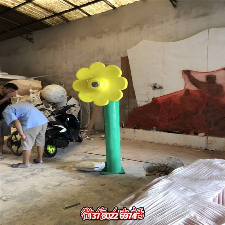 抽象創(chuàng)意玻璃鋼卡通太陽花擺件幼兒園戶外