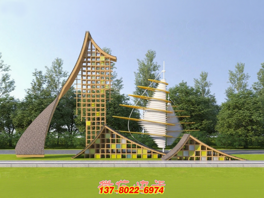 鏡光疊韻：不銹鋼與自然的景觀對話