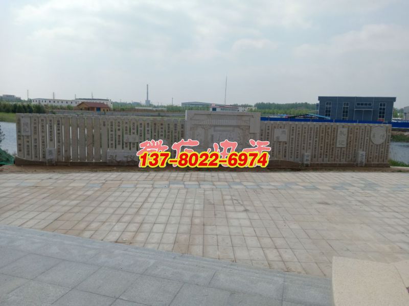 蘆葦湖景墻:孔子教學,長20米,高2 蘆葦湖景墻:孔子教學,長20米,高2