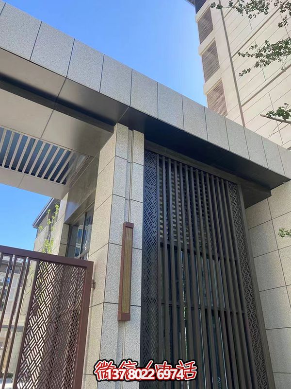 詠華園小區大門石材干掛 詠華園小區大門石材干掛