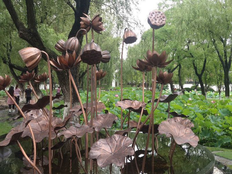水景鍛銅荷花雕塑 水景鍛銅荷花雕塑